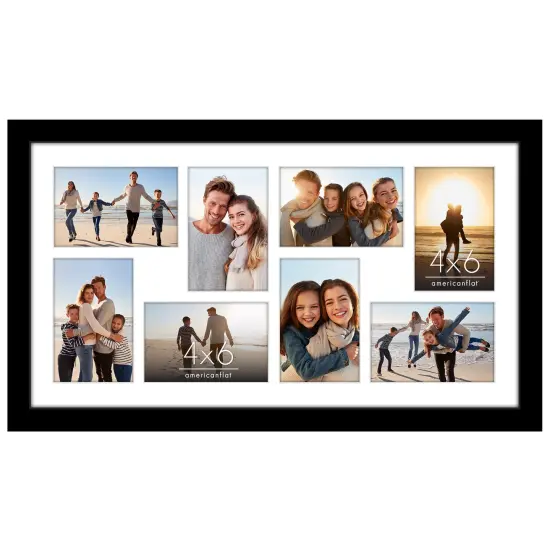 Americanflat 12x22 Collage Picture Frame - Fits Eight 4x6 Photos or One 12x22 Picture {7}