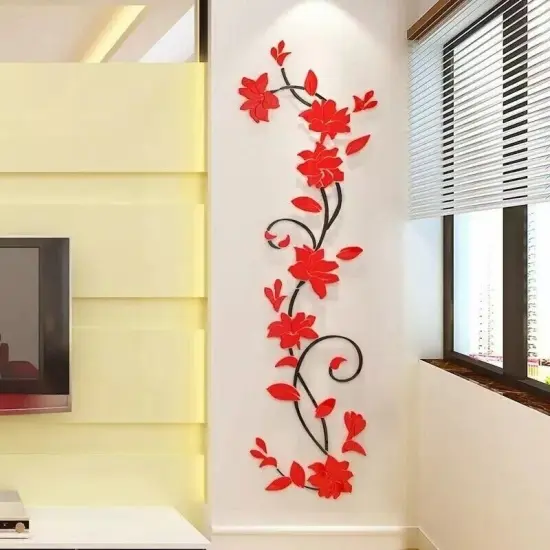 3D Rattan Flower Stickers {1}