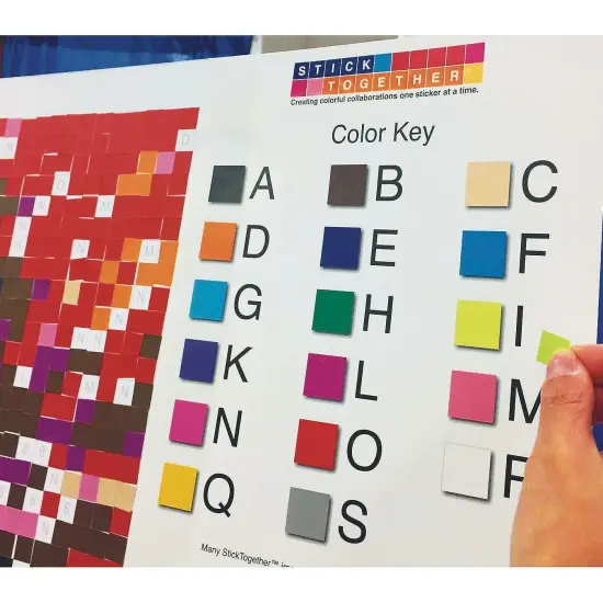 Stick Together Sunflower Sticker Mosaic, Perfect Collaborative Group Project, For Kids, Adults, Sticker by Number, Includes Poster, Stickers, Color Key, and Instructions. Project is 40&rdquo; x 36&rdquo; {3}