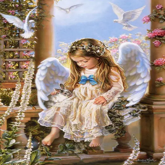 1500 Piece Jigsaw Puzzle, Tender Love, Sandra Kuck, Angel, Adult Puzzles, Castorland C-151165-2 {2}