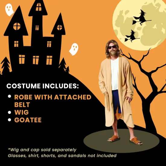 Lazy Guy Costume Robe With Wig | One Size {5}