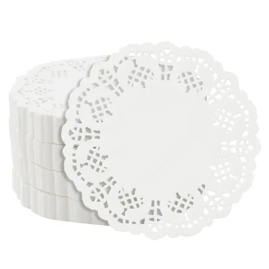 1000 Pack White 4 Inch Paper Lace Doilies for Desserts, Weddings, Baby Showers, Table Decor {1}