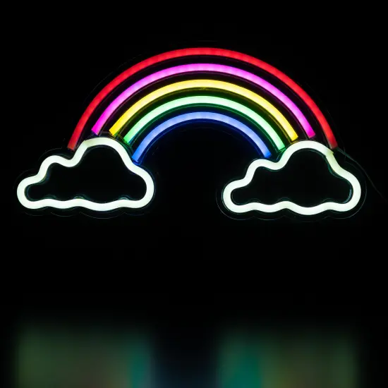 Northlight LED Rainbow and Clouds Neon Lighted Wall Art - 15.75" Multi {1}
