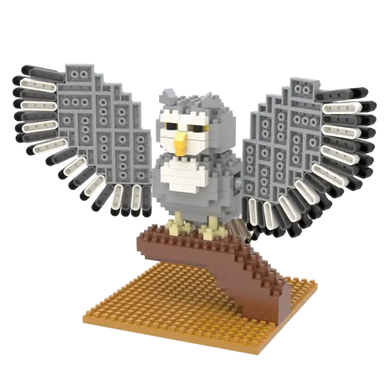Mini Building Blocks - Great Horned Owl {2}
