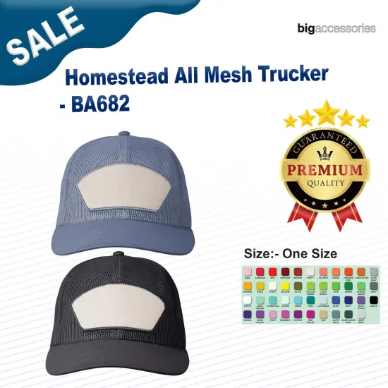 Big Accessories&reg; Homestead All Mesh Trucker OLD GOLD/ BLACK {2}
