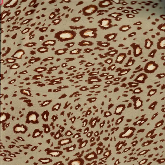 1 Yard Brushed DTY Animal Print Knit Fabric 170 GSM, 58/60&Prime; Wide Polyester Spandex Blend BLACK {4}