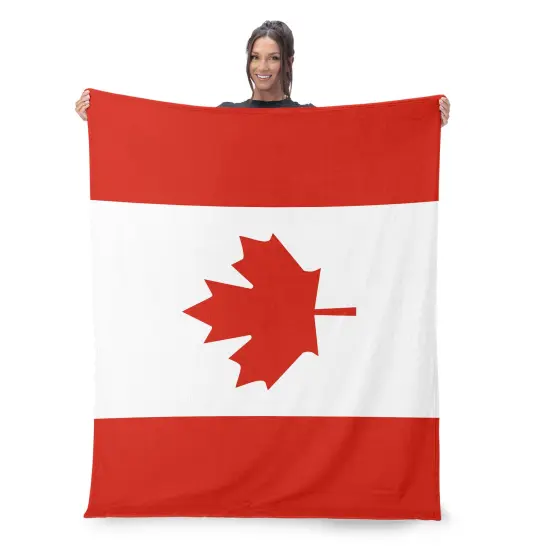 Country Flag Silk Touch Throw Blanket Canada {2}