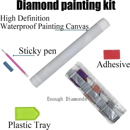 Dragon Diamond Painting Kits- Dragon Diamond Painting Kits for Adults, 5D Colourful Dragon Diamond Art Kits for Beginners DIY Full Drill Dragon Diamond Art for Home Wall Decor 12x16inch {4}