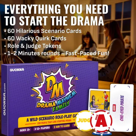 Drama Mayhem Funny Family Card Game {3}