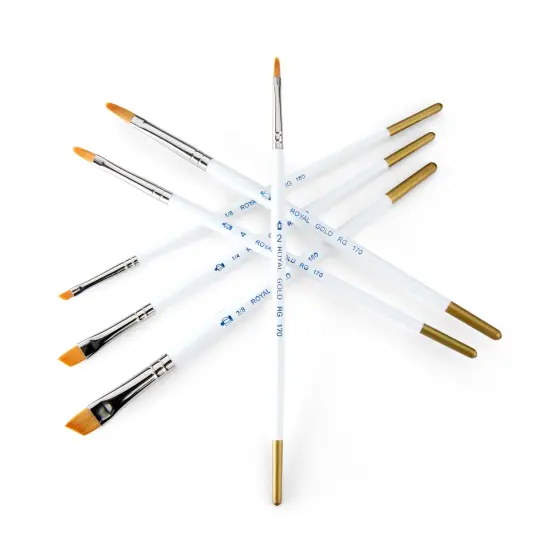 RSET-AMF | Royal Gold&trade; 6pc Filbert/Angular Brush Set {5}