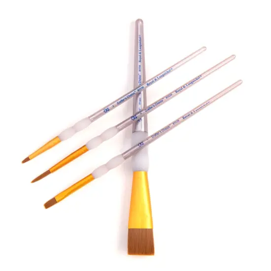 RCC 246 | Crafter's Choice&trade; 4pc Brown Taklon Variety Brush Set {3}