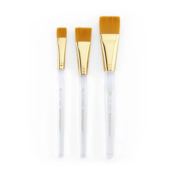 RSET-9160 | 3pc Golden Taklon Wash Brush Set {2}
