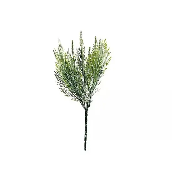 2 Frosted Green 15" ARTIFICIAL Sagebrush LEAVES Faux Greenery Stems Party Events {1}