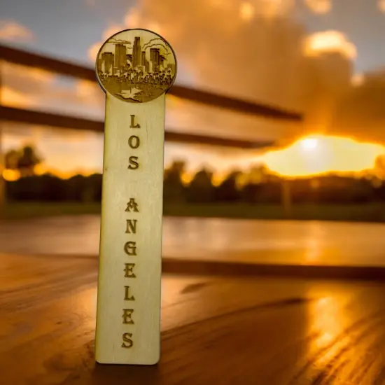 Bookmark - Los Angeles - Birch wood {5}
