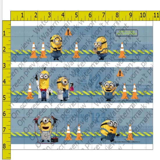Minions Edible Cake Topper Strips {2}