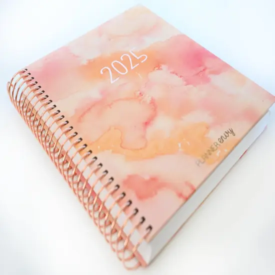 2025 Planner - Mini Signature Layout, Spiral Bound - "Sunset Watercolor" (#503) {6}