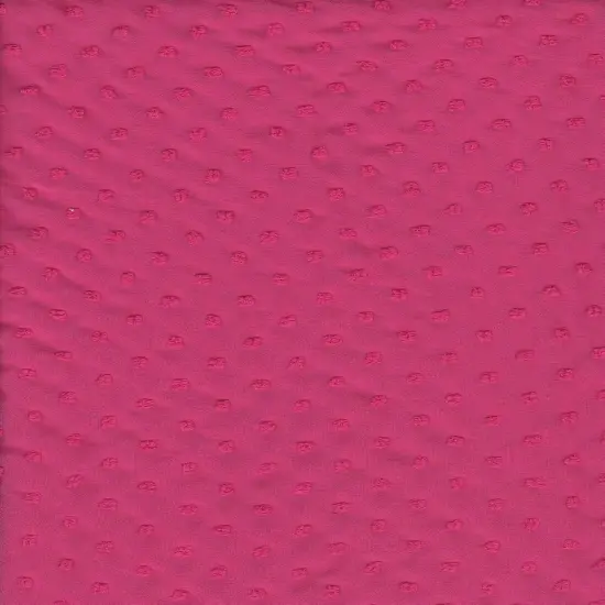 1 Yard Swiss Dot Chiffon Solid Woven Fabric Lightweight Sheer Drapery 57/58" Width PINK BRIGHT {1}