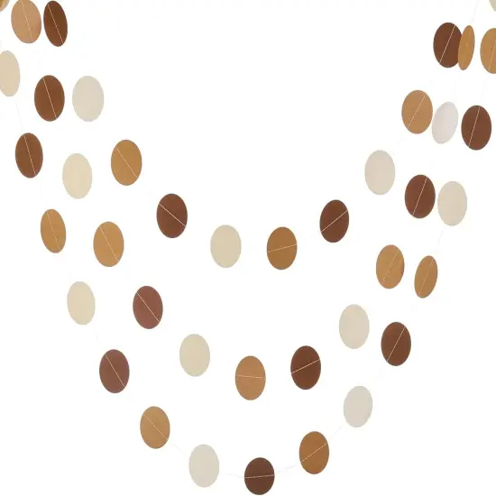 Brown Paper Garlands Hanging Circle Decoration {2}