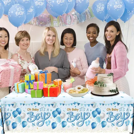 3Pcs Boy Baby Shower Tablecloth {2}