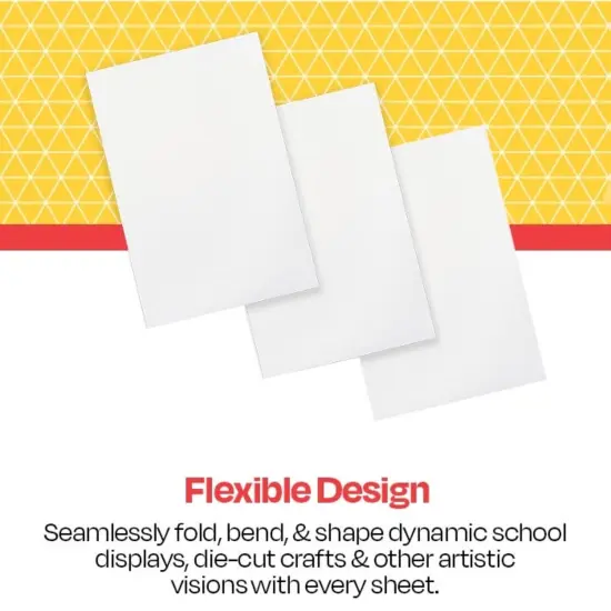 School Smart Folding Bristol Board, 18 x 24 Inches, White, Pack of 100 {4}