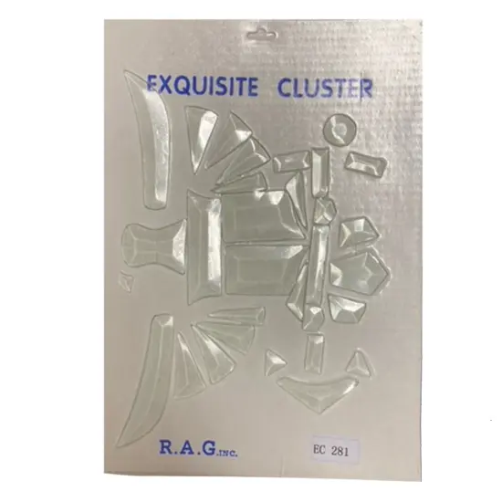 11" x 8-1/4" Exquisite Clear Glass Navy Bevel Cluster EC281 {3}