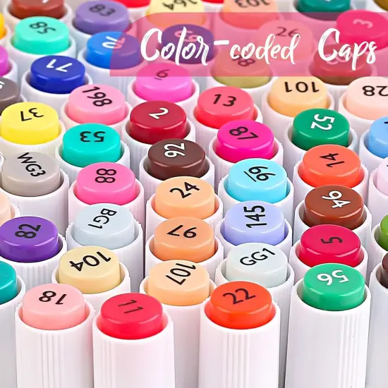 Alcohol Markers 101 Colors Dual Tips {3}