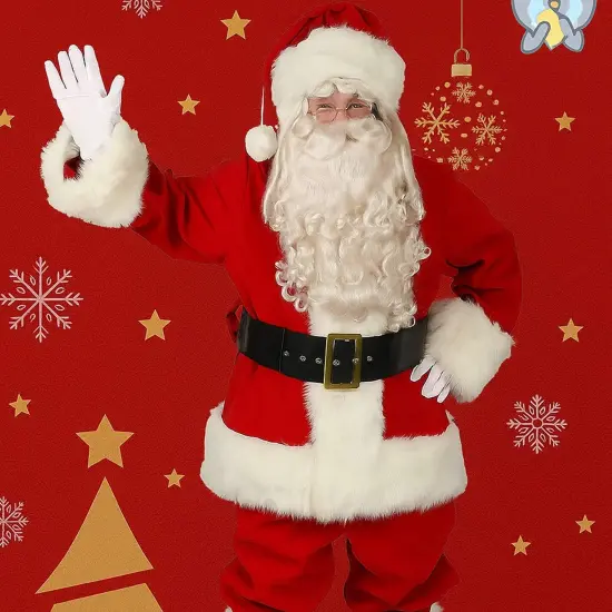 Regal Red Velvet Santa Pants with Side Pockets {5}