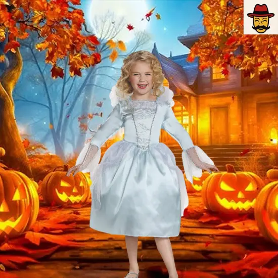 Girl's Fairy Godmother Costume with Dress and Wings {3}