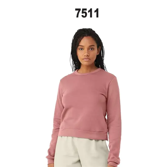 BELLA + CANVAS&reg; Women's Sponge Fleece Classic Crewneck Sweatshirt Mauve {3}