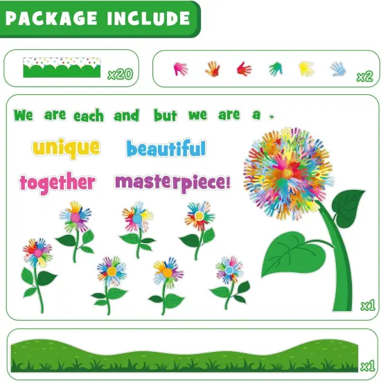 Summer Flowers Bulletin Board Decorations Set {2}