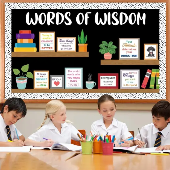 Motivational Bookshelf Bulletin Board Decorations {3}