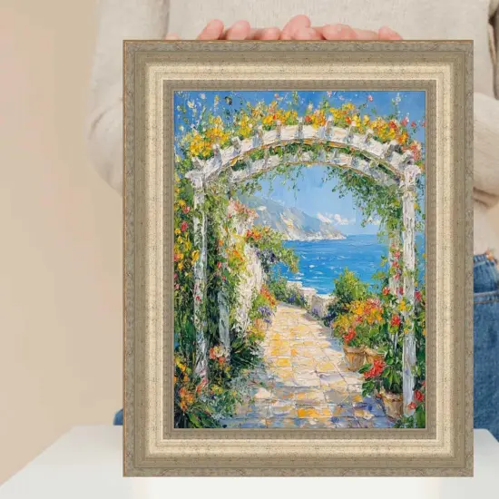 Wide Antique Silver Victorian Picture Frame 12x24 frame {1}