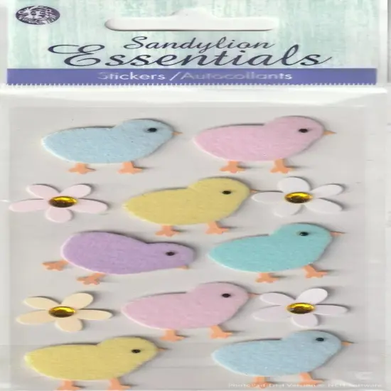 Sandylion Essentials Chicks And Flowers Dimensional Stickers {1}