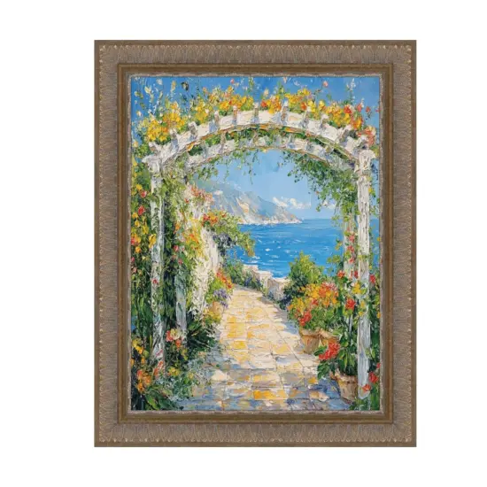 Wheat Leaf Gold With Silver Wash Picture Frame 24x48 frame {2}