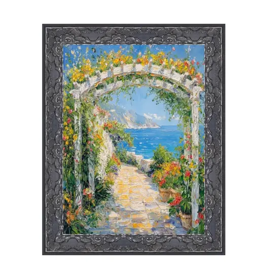 Renaissance Silver Black Ornate Picture Frame 11x13 frame {2}