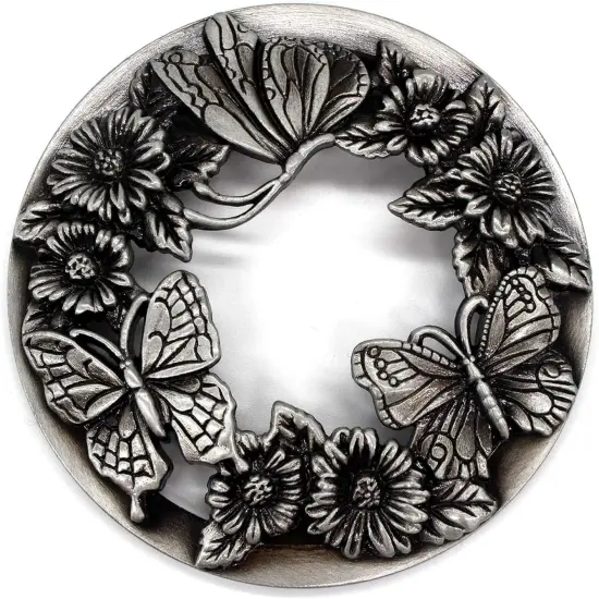 Scented Candle Toppers Cover Jars Lids Shades Sleeves, Candle Accessories Gifts for Women, Help Burn Melt Evenly(Butterfly Silver) {1}