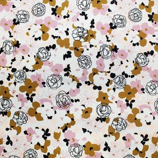 Sweet Floral Printed Spandex Fabric {2}