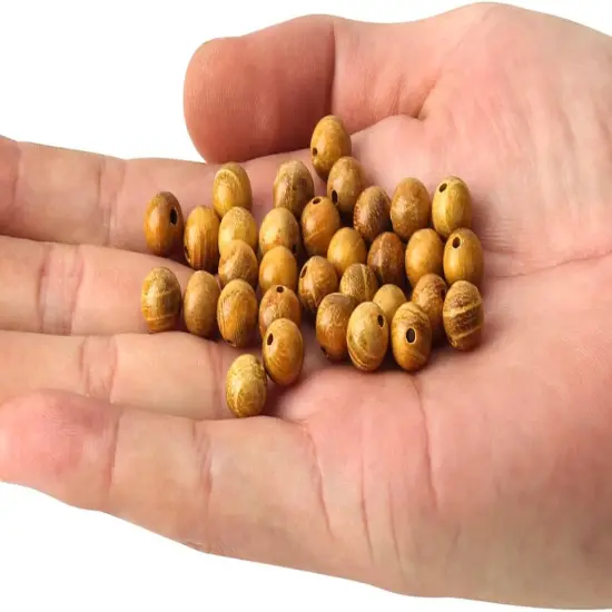 00pcs 8mm Natural Sandalwood Round Beads Gorgeous Craft Handmade Polished Spacer Mala Pray Beads with Elastic Cord for Bracelets DIY Rosary Tasbih Jewelry Making {4}