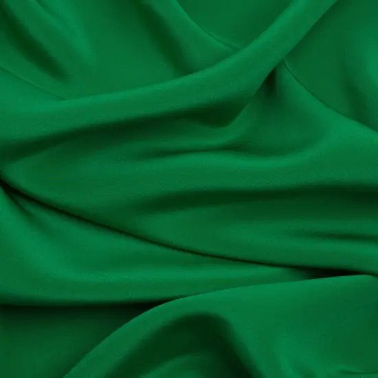 1 Yard Premium Silk 4 Ply Crepe Fabric Kelly Green Luxury Designer Collection, 44 Inches Width {1}