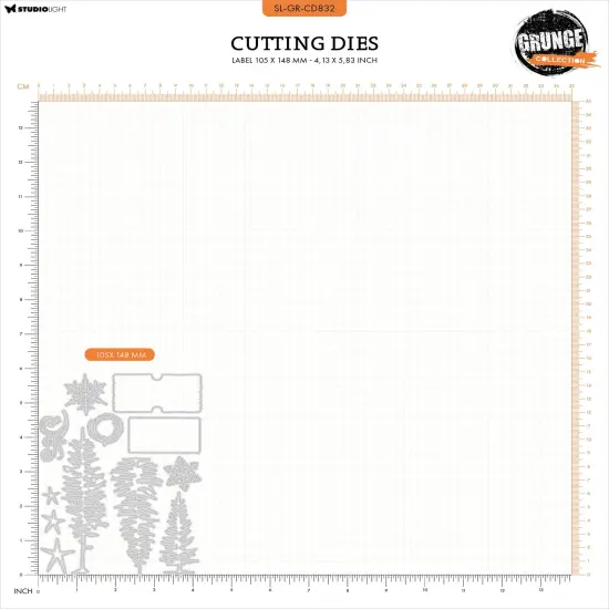 Studio Light Grunge Cutting Die-Nr. 832, Winter Frame {1}