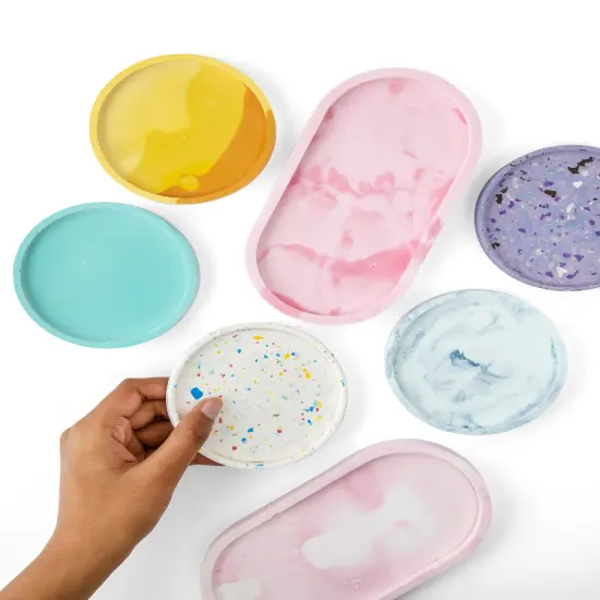 American Crafts Color Pour Stone Resin Coaster Kit {5}