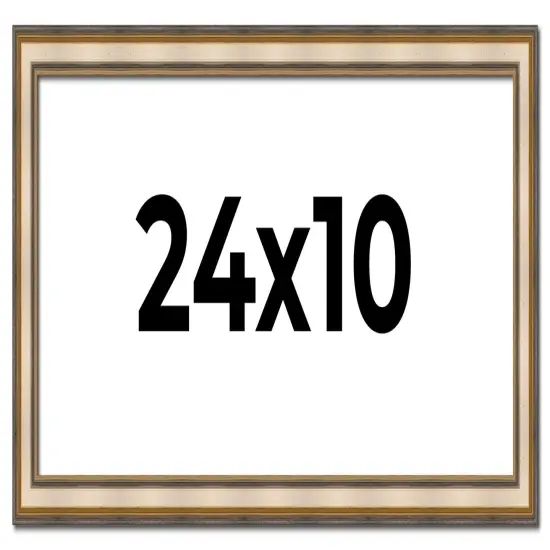 Panoramic Refined Silver Picture Frame - UV Acrylic, Foam Board Backing, Hanging Hardware {1}