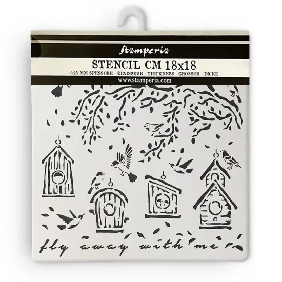 Stamperia Stencil 7"X7"-Garden Nests {1}