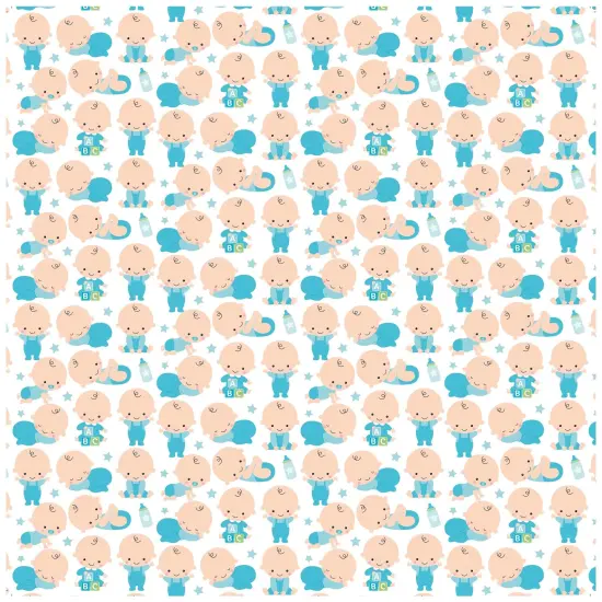 Pack of 3 - Little Birdie Little Miracle Cardstock Pack 12"X12" 12/Pkg-Baby Boy {5}