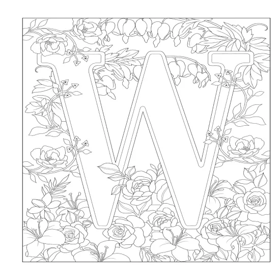 Creative Haven: Floral Alphabet Designs Coloring Book-Softcover {6}