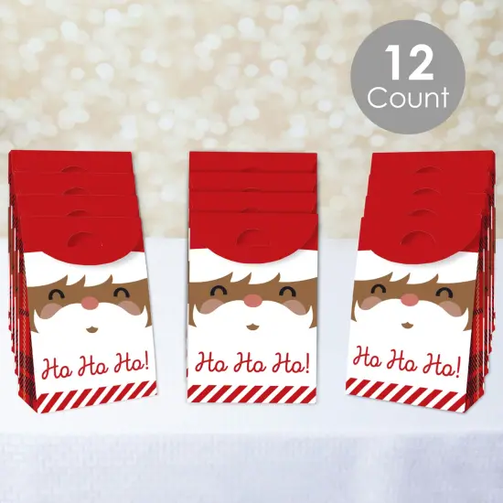Big Dot of Happiness Jolly Santa Claus - Christmas Gift Favor Bags - Party Goodie Boxes - Set of 12 {3}