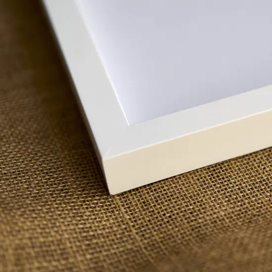 Shadow Box 3/4" Depth White Picture Frame - UV Acrylic, Backing Board, Hanging Hardware {4}