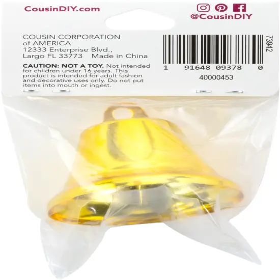 CousinDIY Liberty Bell 2" 1/Pkg-Gold {3}
