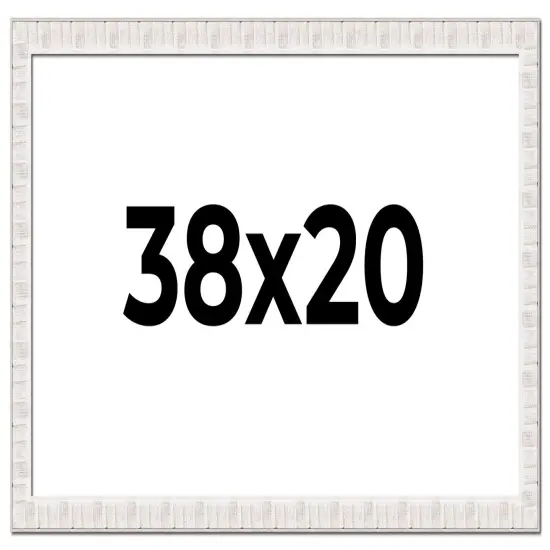 Sculpted White Picture Frame - UV Acrylic, Backing Board, Hanging Hardware Included {1}