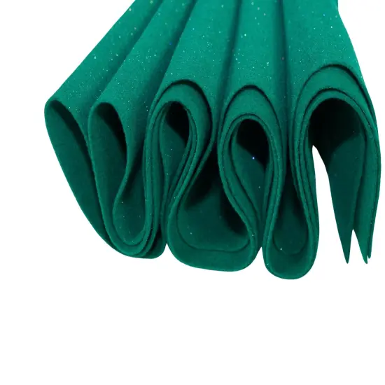FabricLA Glitter Craft Felt | Acrylic Felt Sparkling Colors |DIY Projects & Creative Crafts | Available in Black, Red, Green, & White {6}